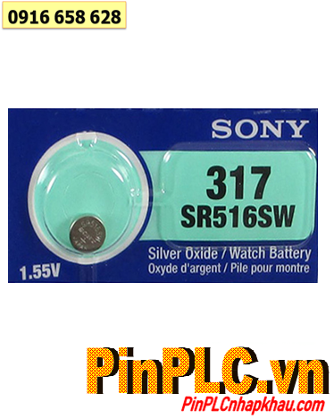 Pin đồng hồ Sony SR516SW-317 Silver Oxide 1.55v _Made in Indonesia _1viên